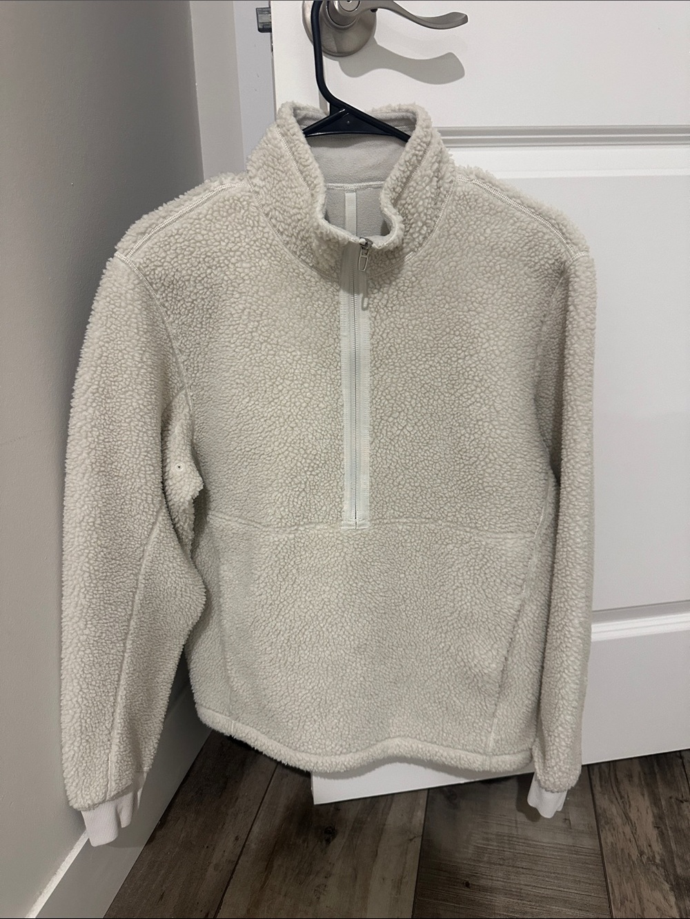 lululemon athletica Cream Sherpa Half-Zip Sweater